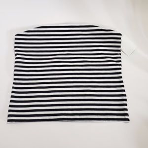 BP Tube/Crop Top Black and White Strips Size Small